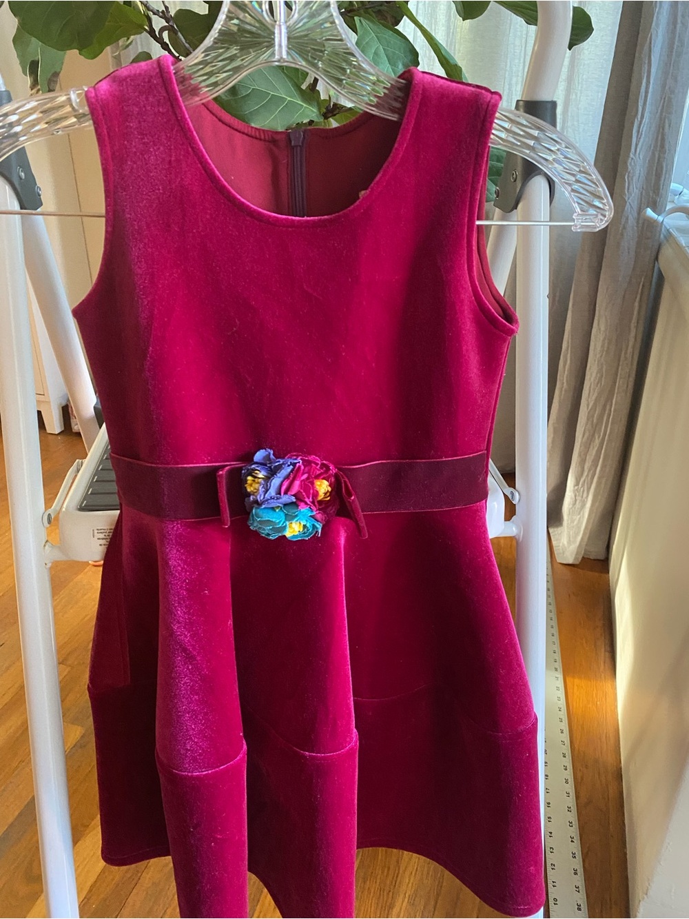 Stilnyashka Girls Pink Velvet Party Dress Size 6-7